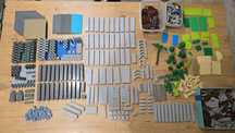 Lego elementy do zamku, cegła , skos , dark grey ,płytka, 1x3 , 1x4