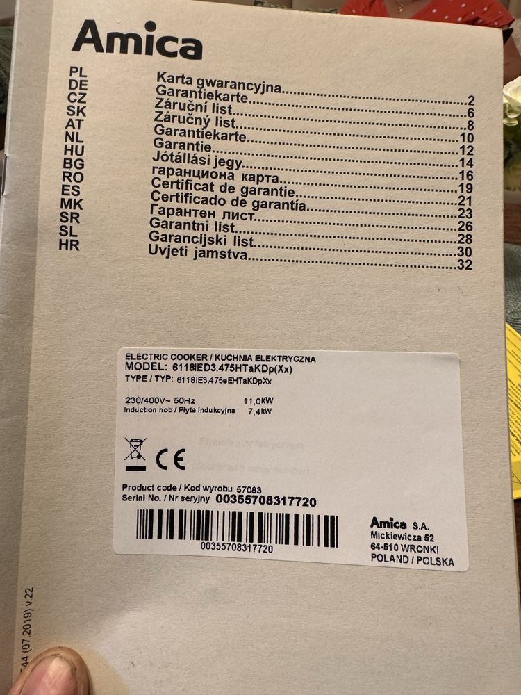 Piec indukcyjny amica