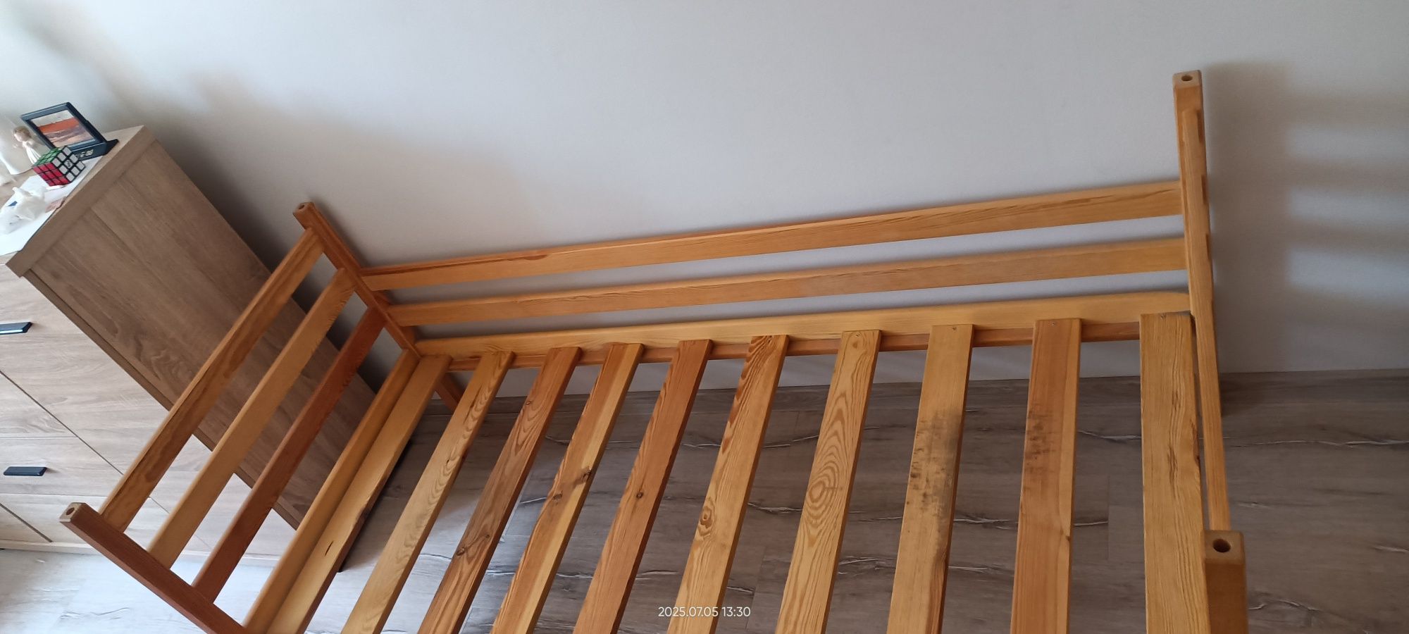 Łóżko piętrowe Gufi pod materac 180x80 - sosna
