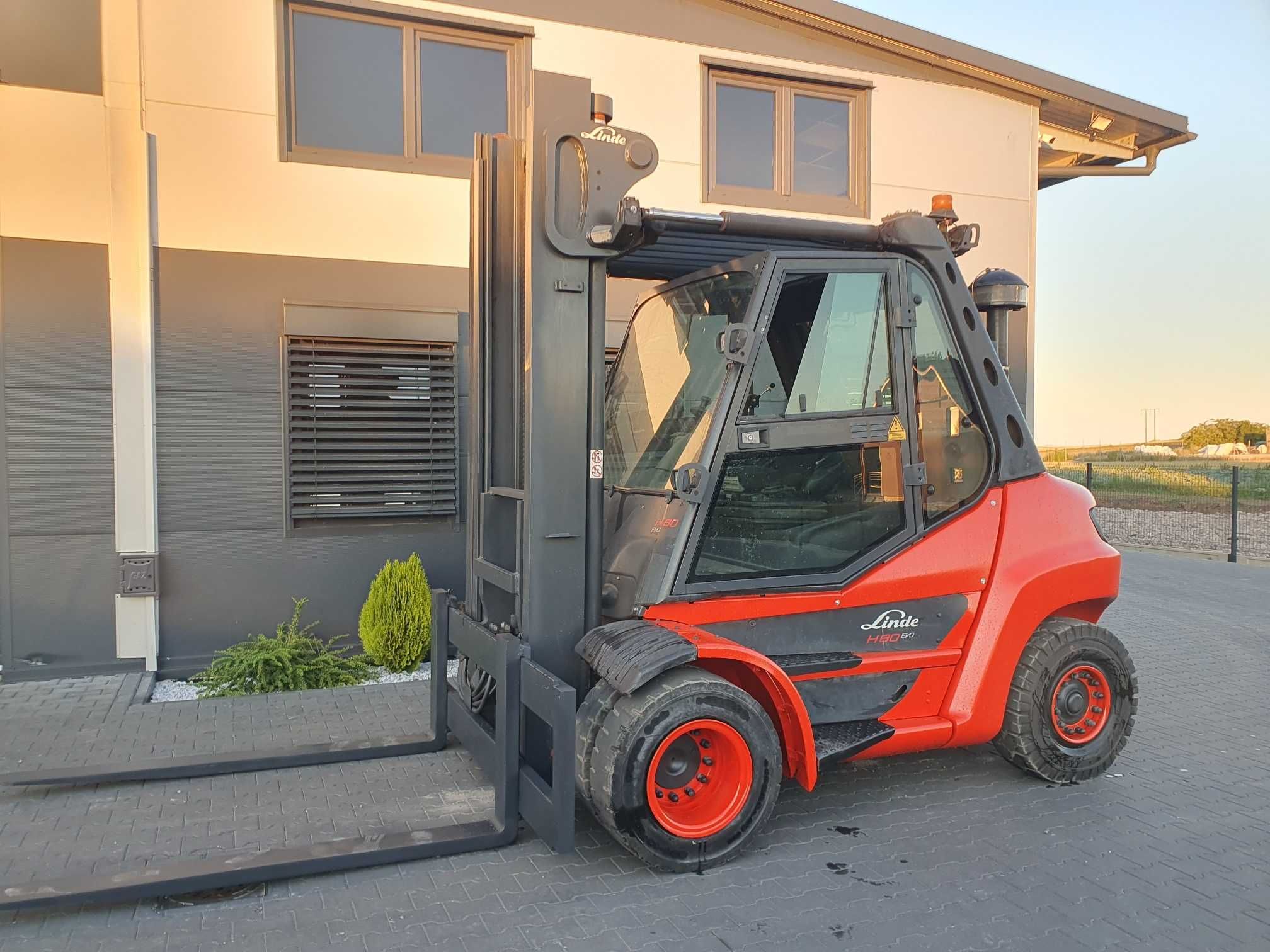 Wózek widłowy LINDE H80D  2020r Diesel KLIMA Kabina 4 sekcje H70 H60