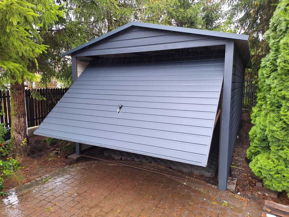 Garaż blaszany Blaszak Wzmocniony DREWNOPODOBNY Garaże 3x5 3x6 4x5 4x6