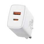Szybka ładowarka sieciowa USB-A / USB-C Baseus Compact CCXJ-B02/20W 3A