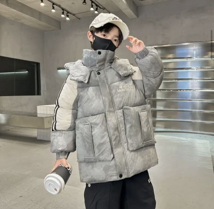 Зимова куртка пуховик на хлопчика р.152-158 зимняя куртка пуховик