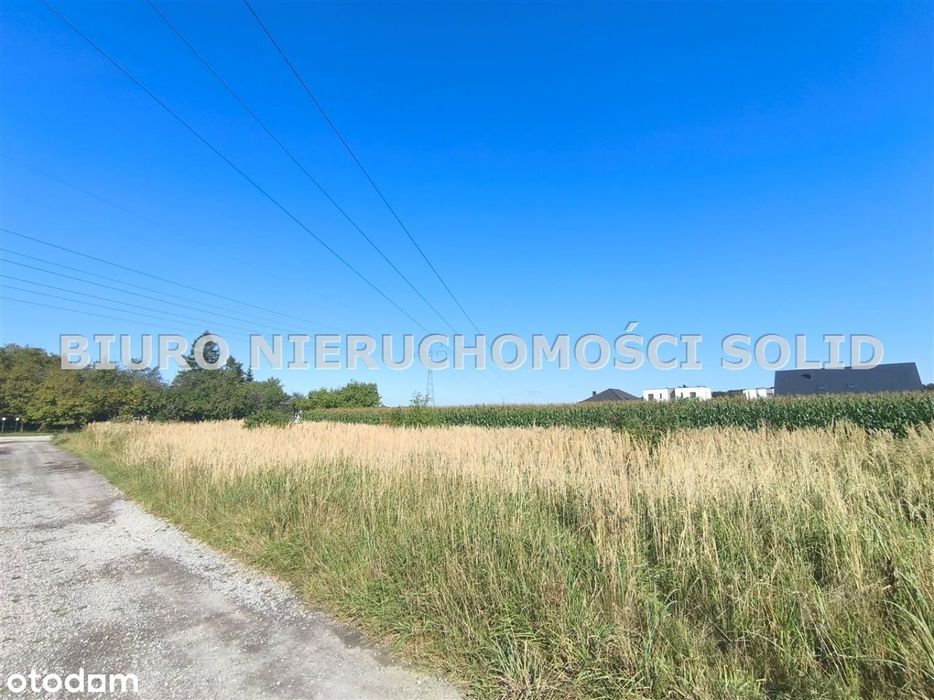 Działka budowalna z projektem domu parterowego