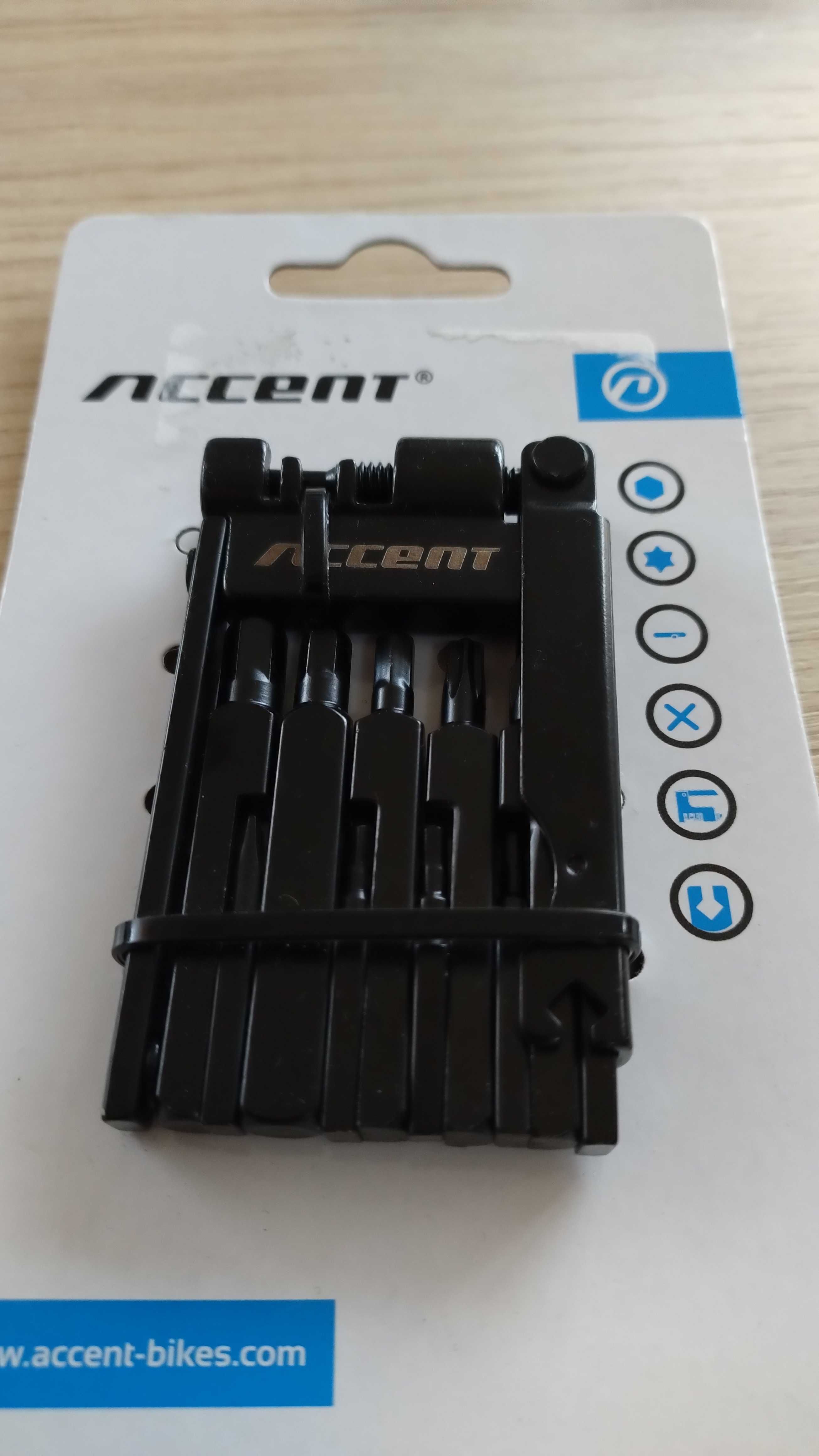 Multitool, Mini zestaw kluczy do roweru Accent Nero 12