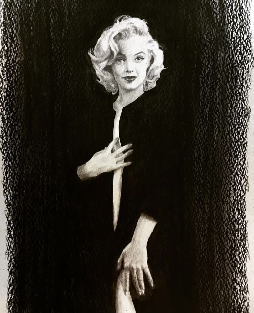 Marilyn Monroe Rysunek Obraz Duży Oryginalny Portret