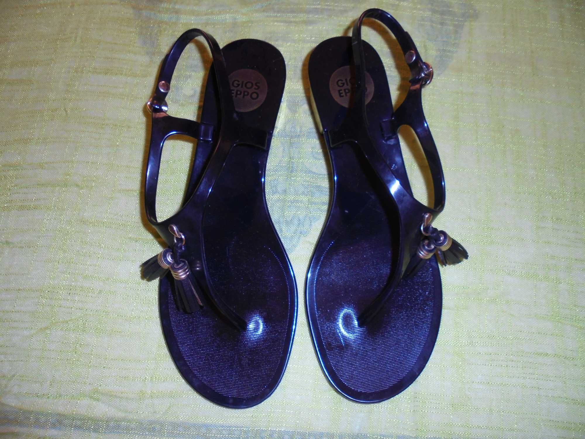 sandálias de senhora cor preto
