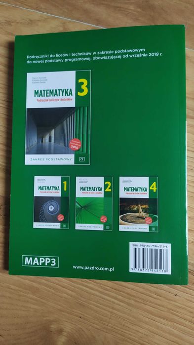 Matematyka 3, podręcznik, zakres podstawowy, Pazdro
