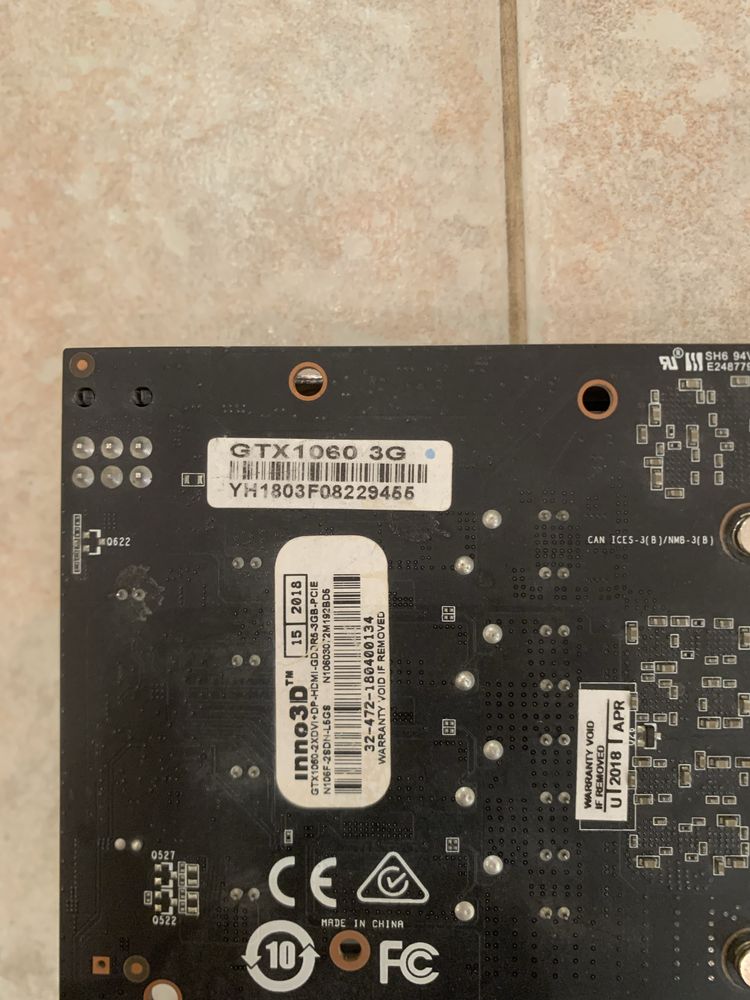 GeFore 1060 3GB DDR5