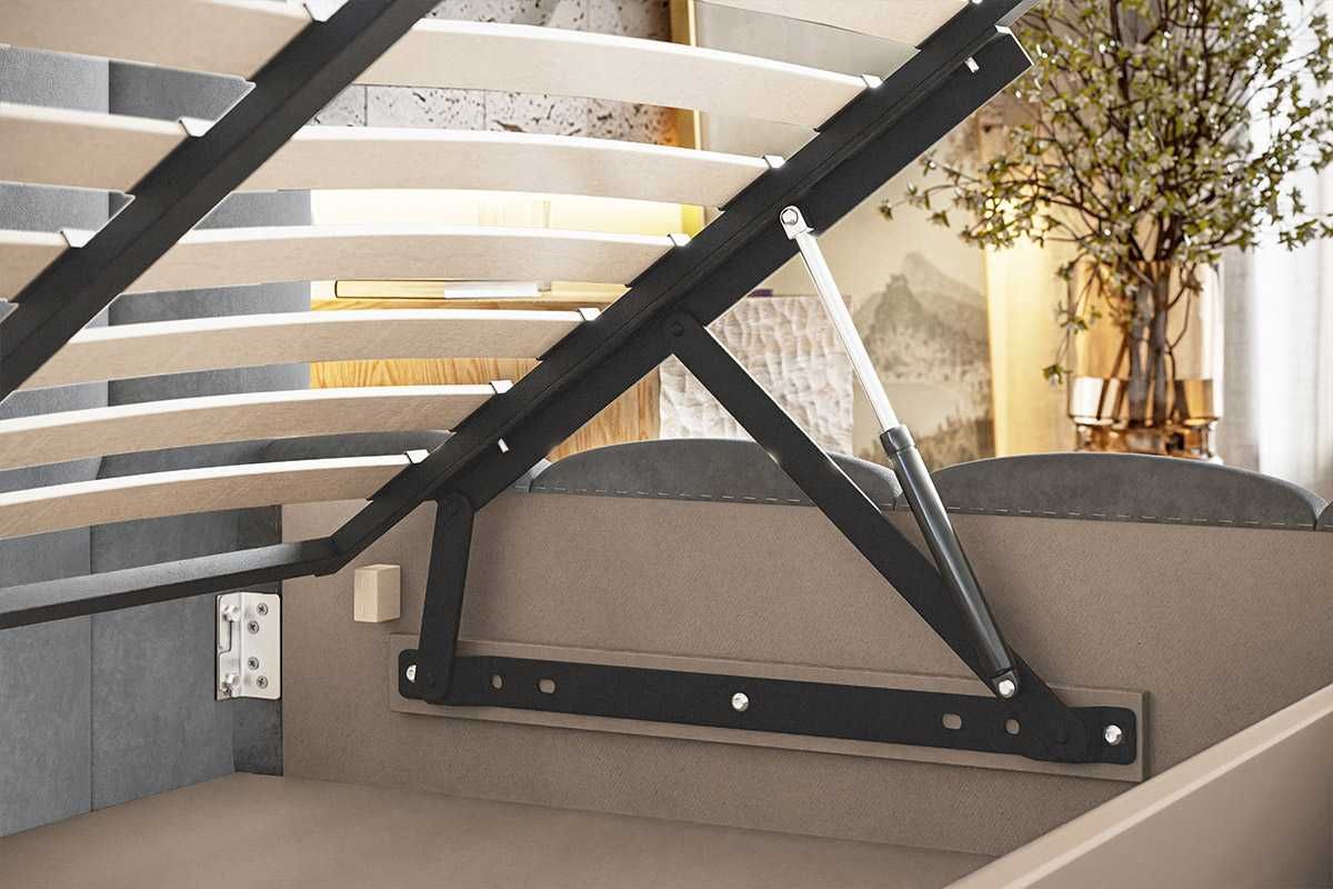 Łóżka Łóżko tapicerowane pikowane DELI 90x200 - stelaż + pojemnik