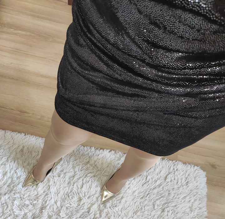 Sukienka welur błyszcząca święta wigilia sylwester Andrzejki