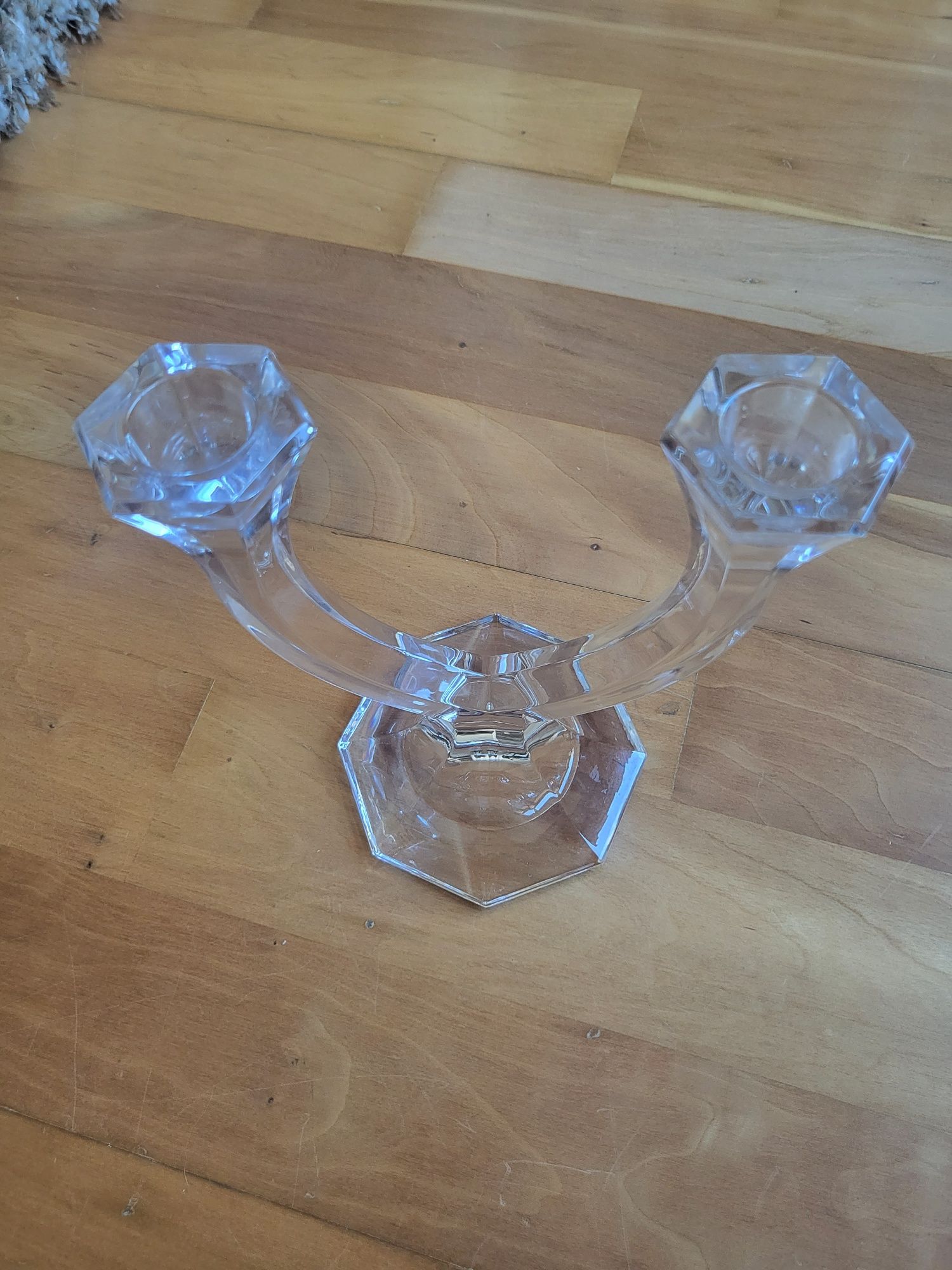Castiçal duplo em cristal