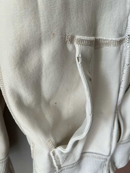 Biała zapinana na suwak bluza z kapturem, Abercrombie&Fitch