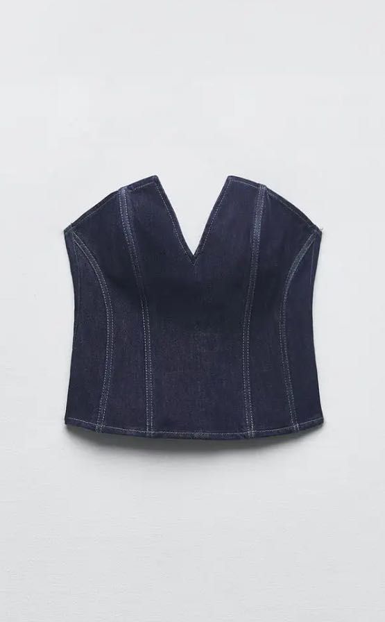 Чарівний denim корсет Zara з нової колекції