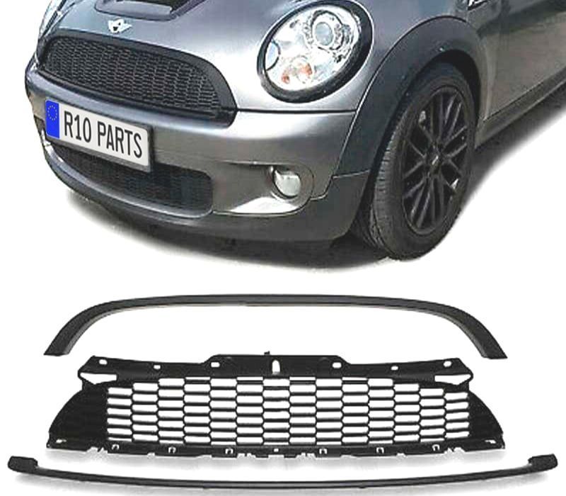 GRELHA FRONTAL MINI COOPER R56-57-55 LOOK JCW 10-14 PRETO BRILHANTE