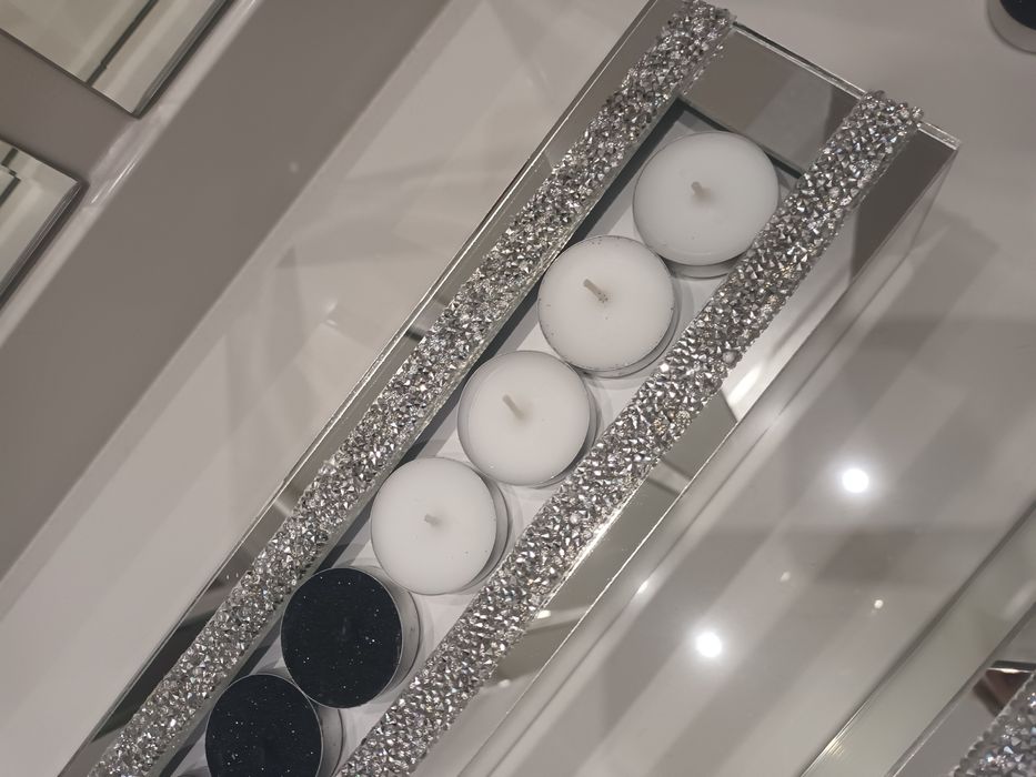 Świecznik lustrzany glamour