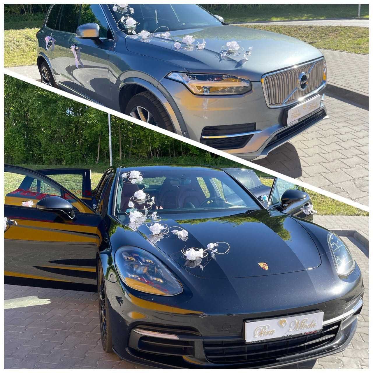 Auto do ślubu sportowe Porsche, wygodny SUV VOLVO XC90 najlepsze ceny