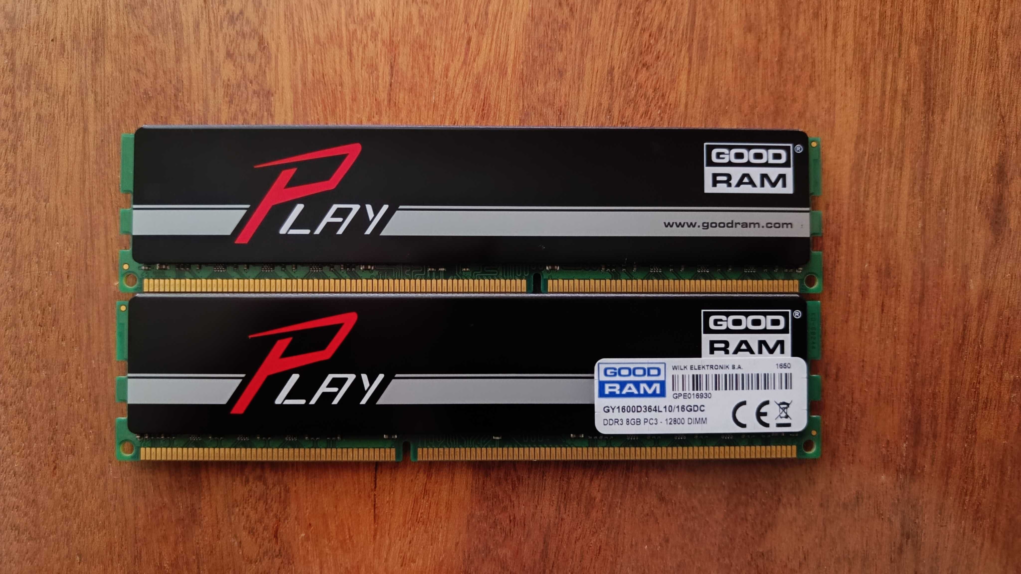 Оперативна пам'ять DDR3 Goodram Play 2x8 Гб 1600 МГц