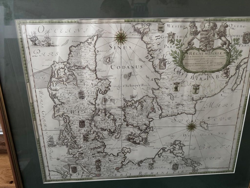 Stare dokumenty(mapa żeglarska) 1660r