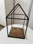 Domek dekoracja drewno metal