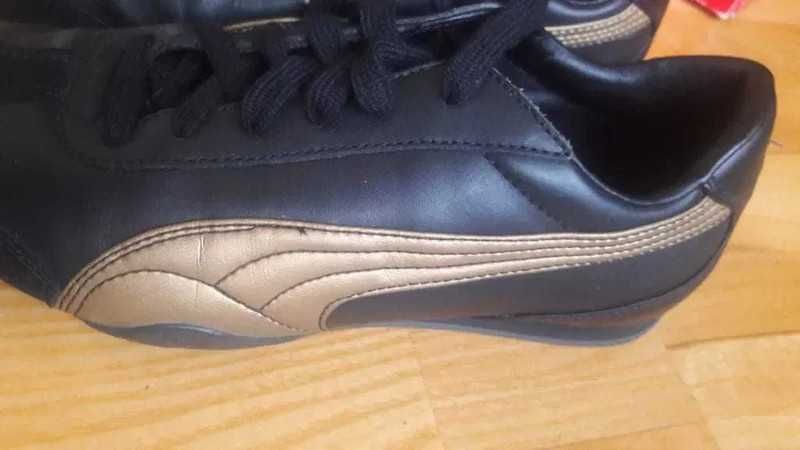 Adidasy sportowe Puma 37 czarne +złote