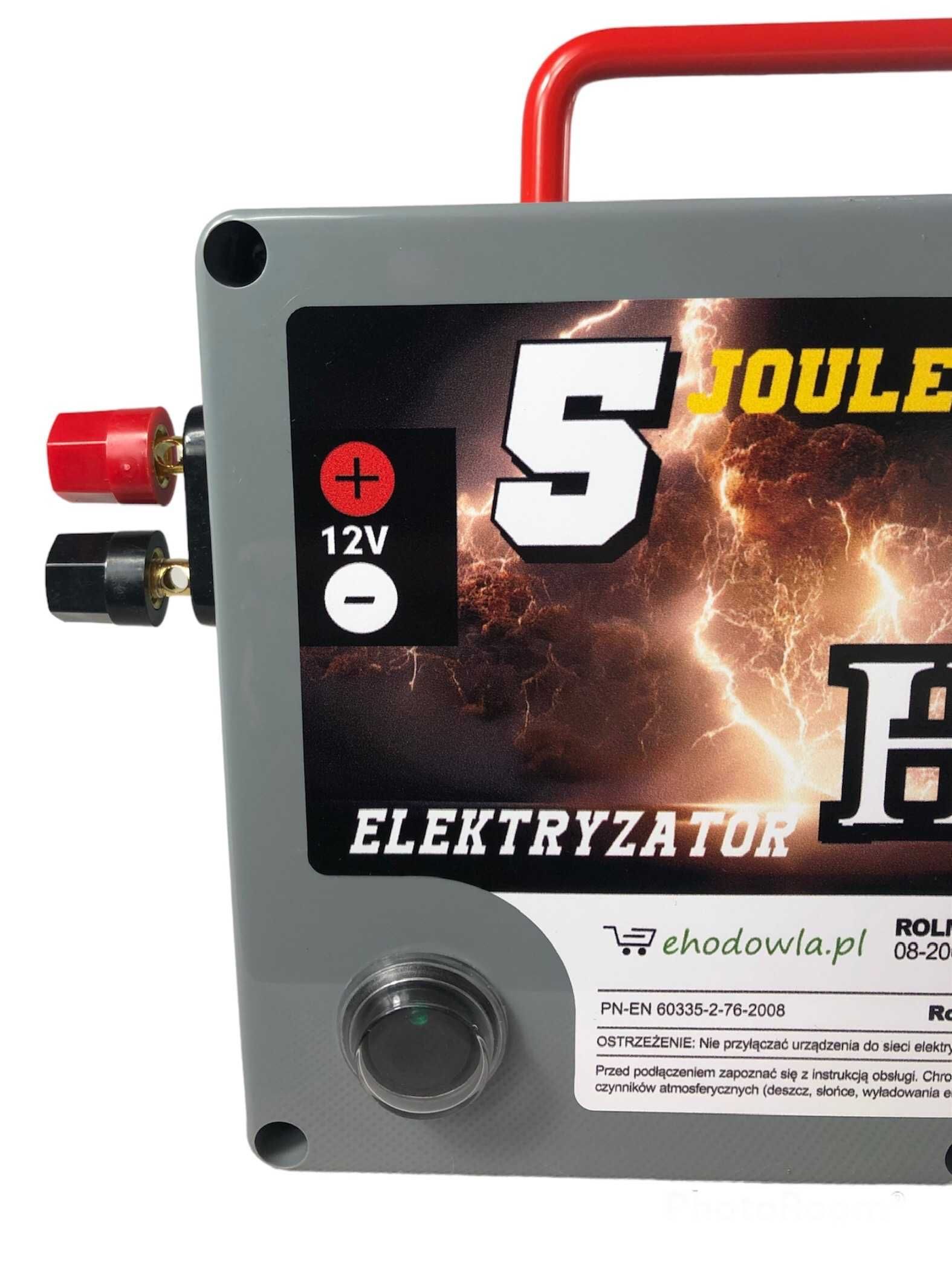 Pastuch elektryzator elektryczny HARD 5J długość ogrodzenia do 67km