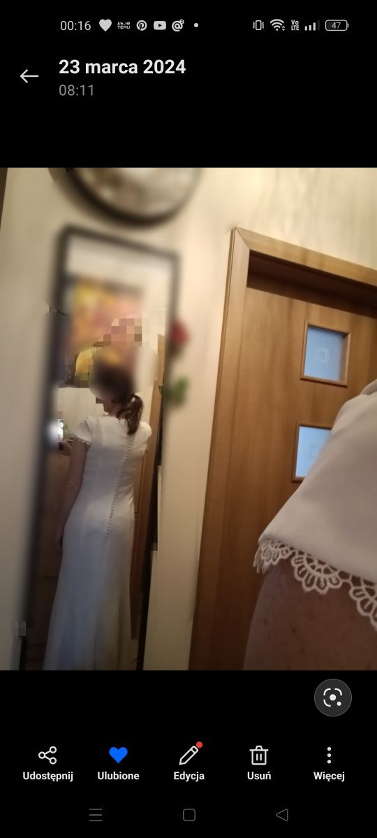 Suknia ślubna ecru
