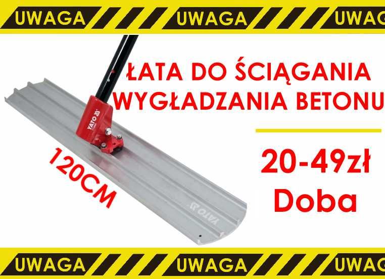 Łata listwa do ściągania wygładzania betonu Wypożyczalnia najem