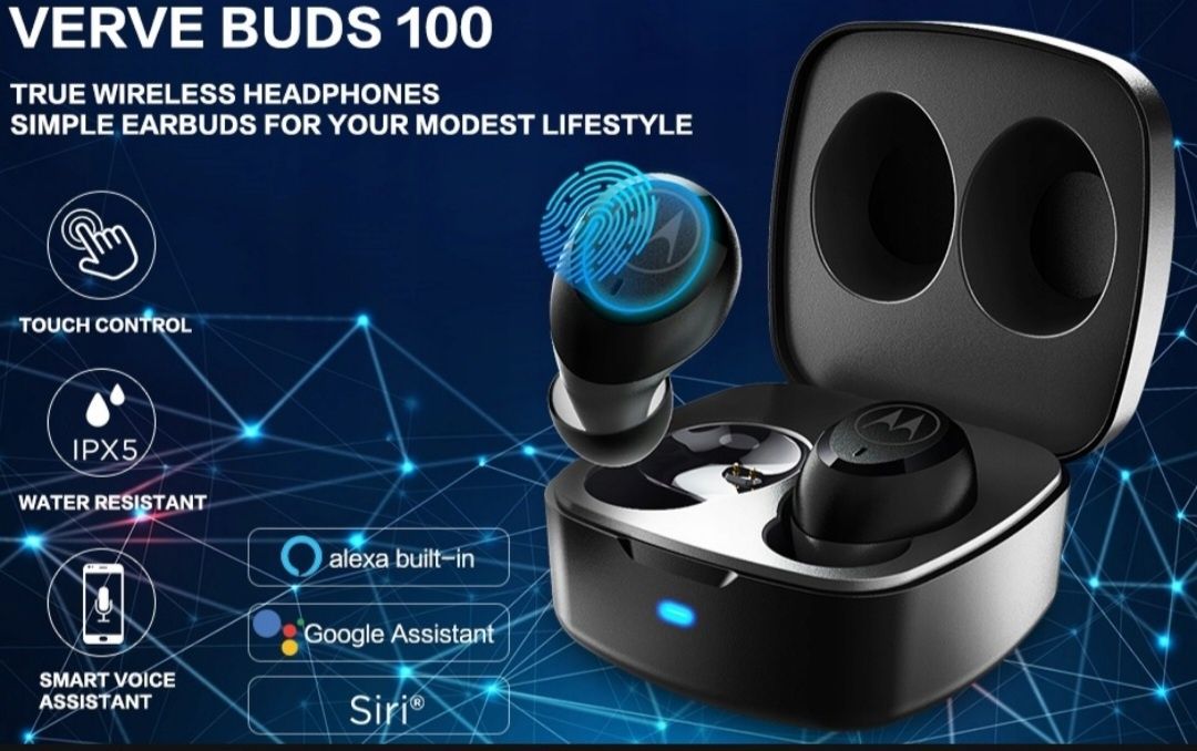 Słuchawki Bluetooth Bezprzewodowe Motorola Verve Buds SH052 czarne