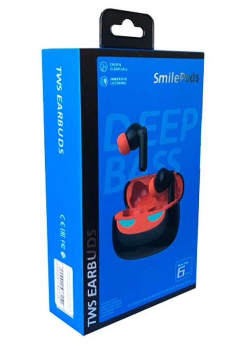Навушники,Bluetooth-гарнітурара SmilePods, Стерео, Чорний