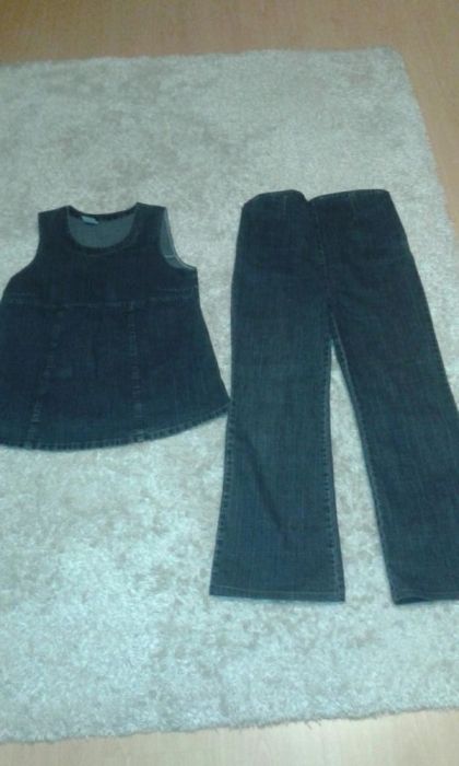 Dżinsowy komplet ciążowy