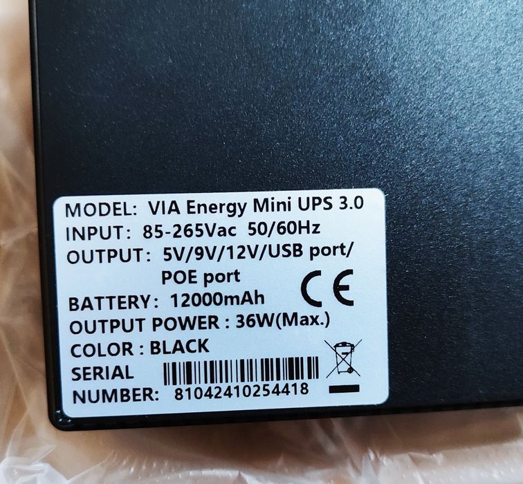 В НАЯВНОСТІ !!! ДБЖ 12000 Ma, 36Bт, VIA Energy mini UPS 3.0