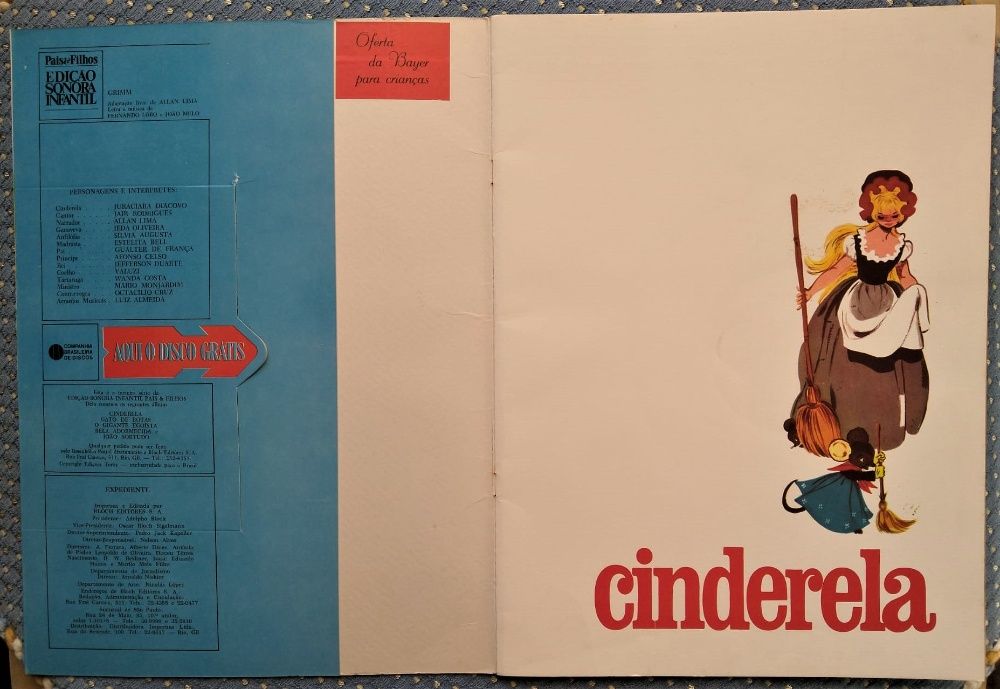 Livro 26x35cm "Cinderela" Pais & Filhos  - Ótimo Estado!