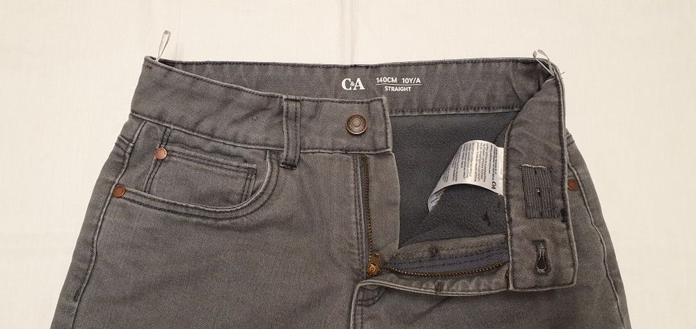 Jeansy ocieplane 2 pary C&A rozmiar 140