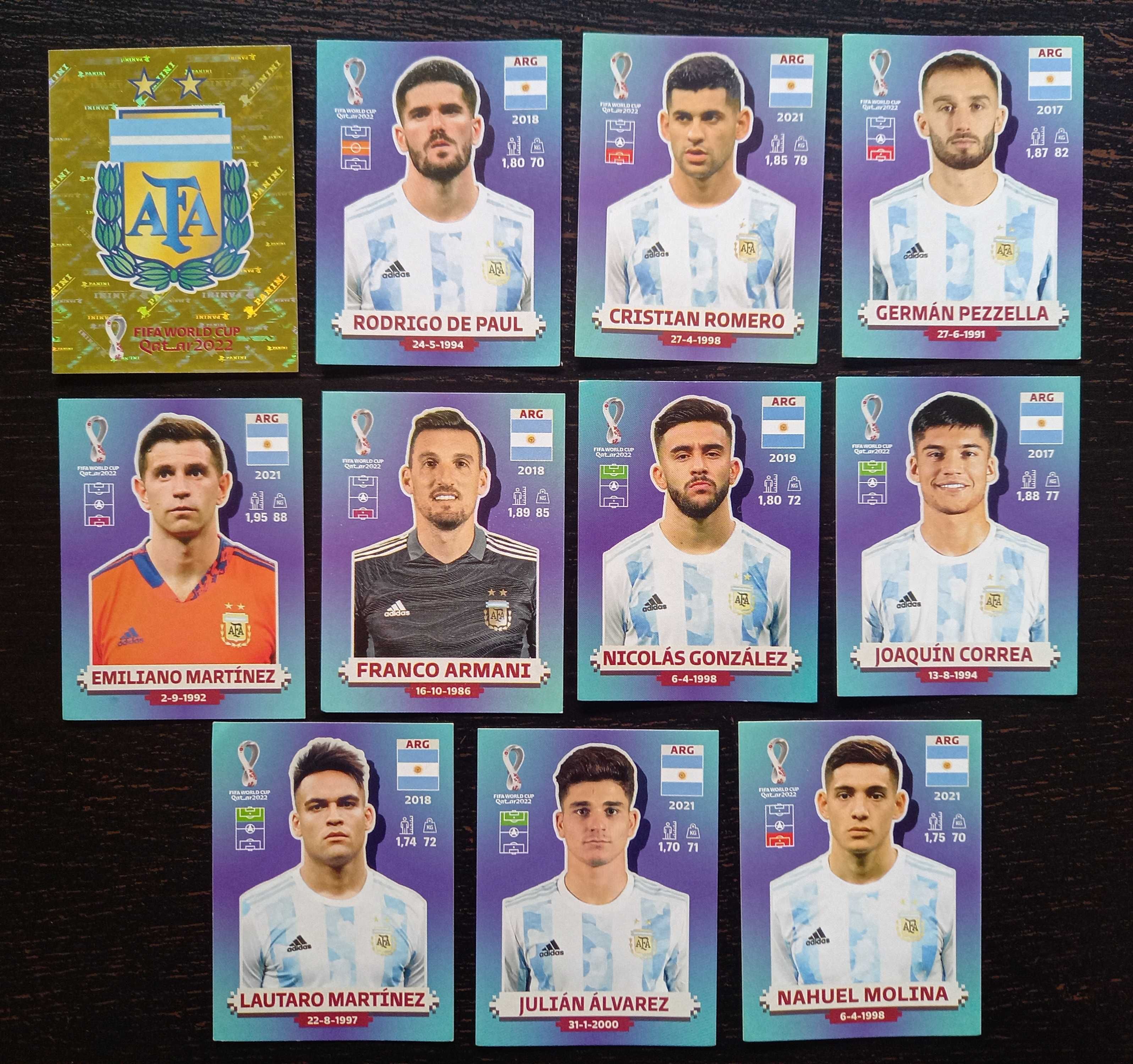 Cromos de futebol seleções campeãs do Mundo e Euro da Panini