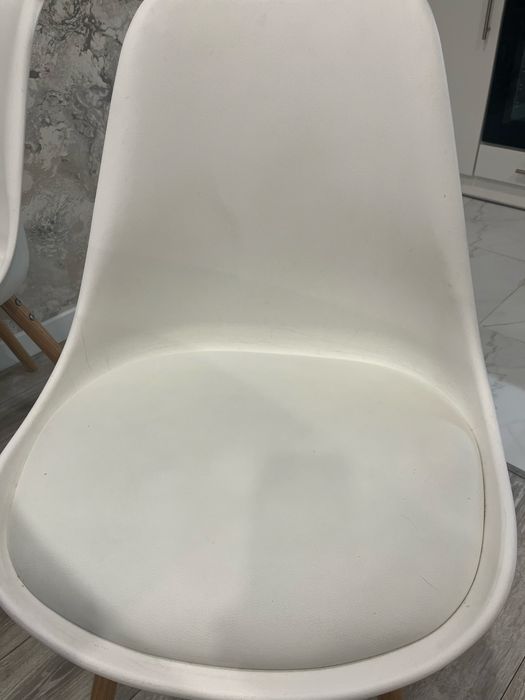 Стілець обідній KASTRUP білий/натуральний дуб