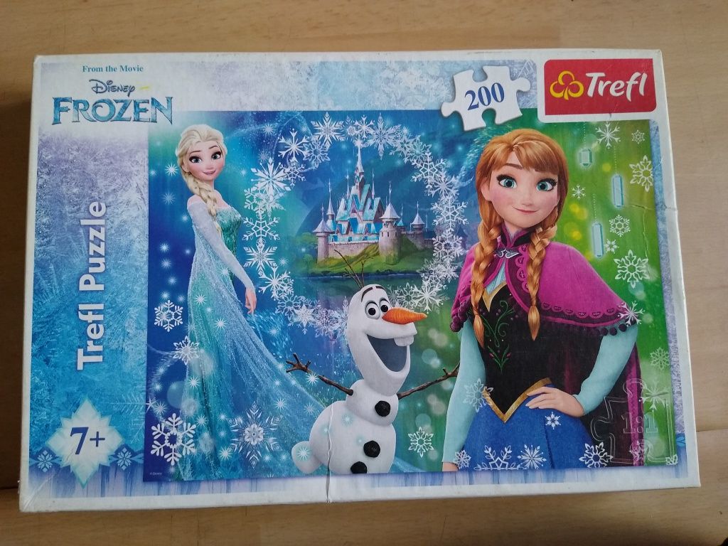 Puzzle dla dziewczynki Elsa Ania Olaf Kraina Lodu