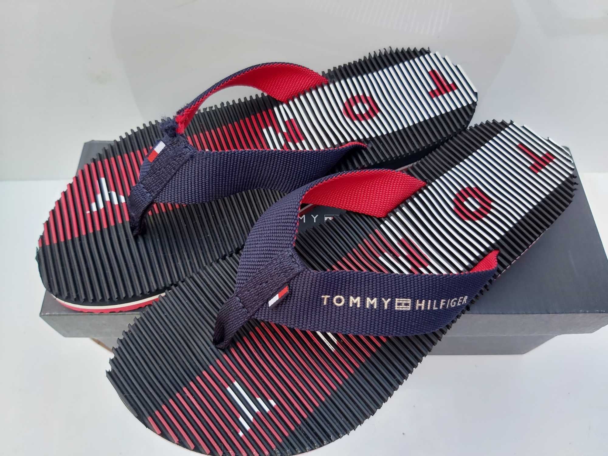 Klapki japonki TOMMY HILFIGER Granat czarne 39