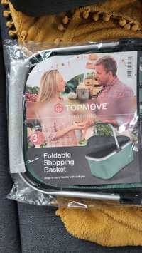 TOPMOVE® Koszyk na zakupy, z ramą aluminiową, składany, 26 L