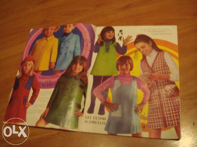 revista antiga de moda criança francesa 1971