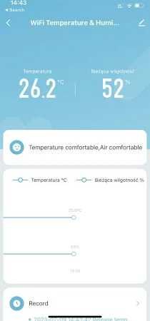 2x Czujnik temperatury i wilgotności tuya WIFI