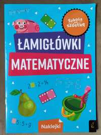 Książka ŁAMIGŁÓWKI Matematyczne z naklejkami