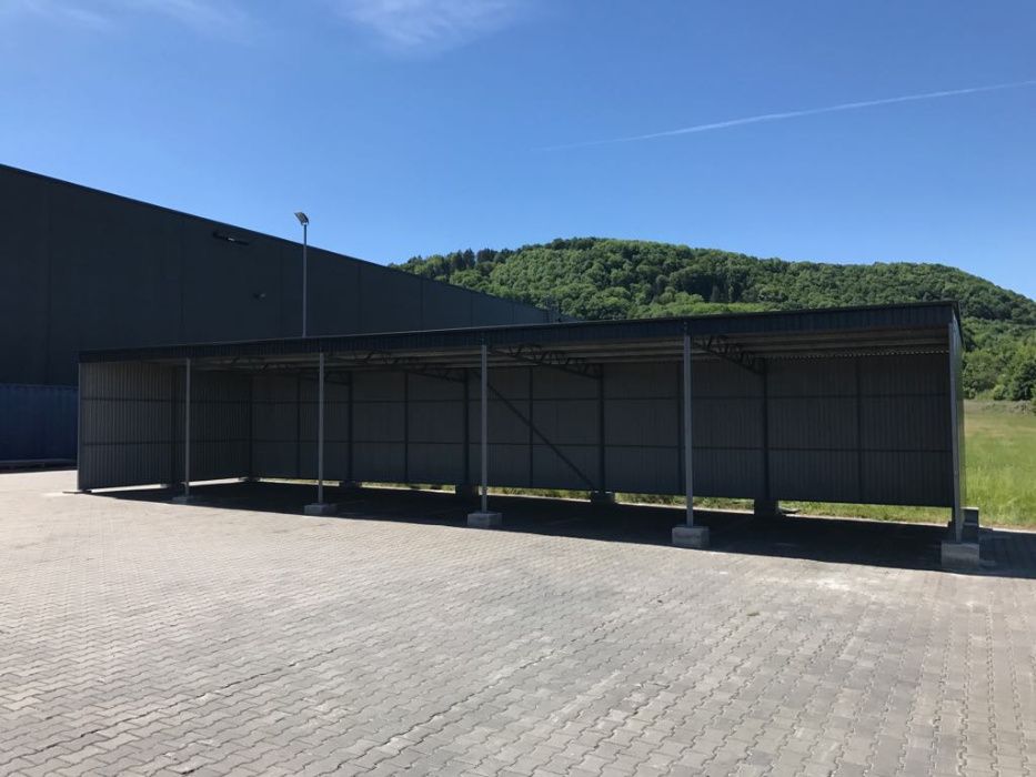 WIATA otwarta garaż blaszany na samochody / maszyny ZADASZENIE kolory