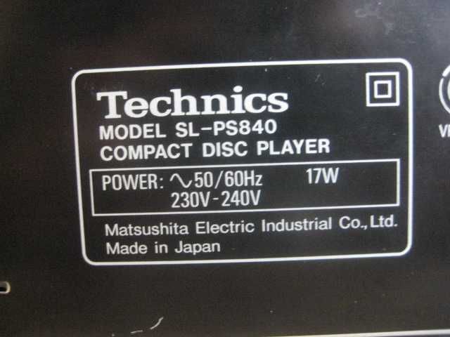 sl-ps840 Technics Compact Disc Player SL-PS840