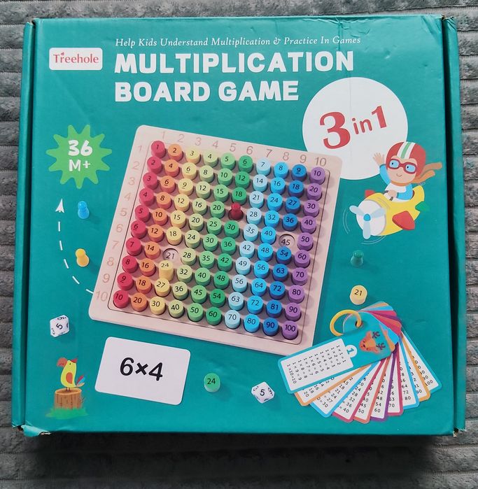 Zabawka edukacyjna tabliczka mnożenia drewniana