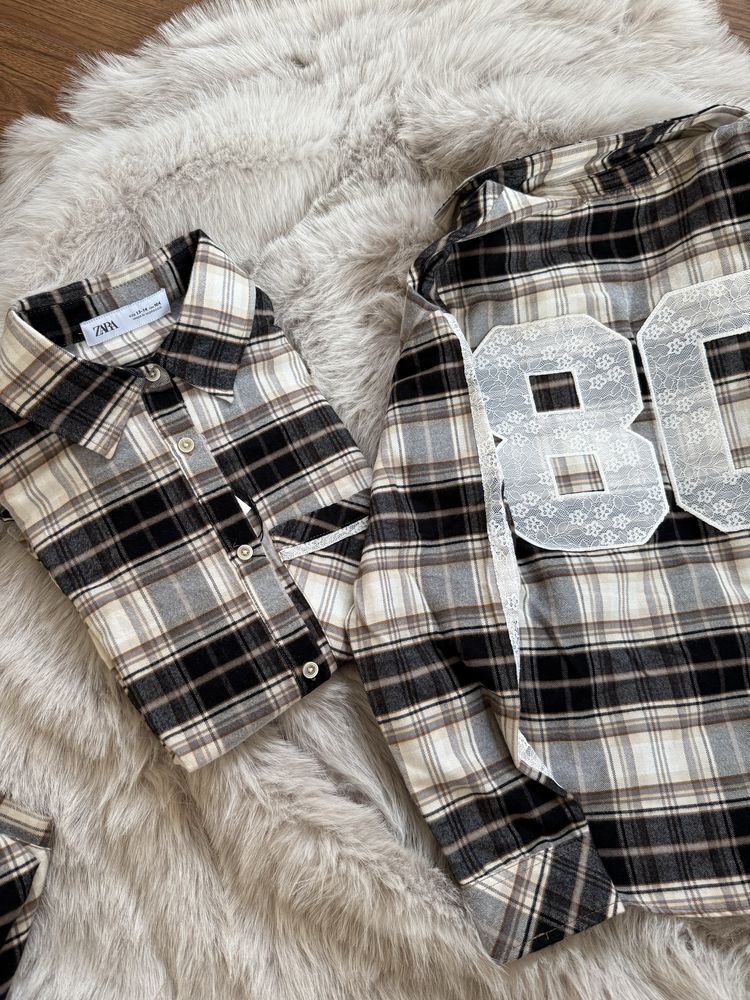 Zara байкова сорочка 152, zara теплая рубашка 11/12 лет