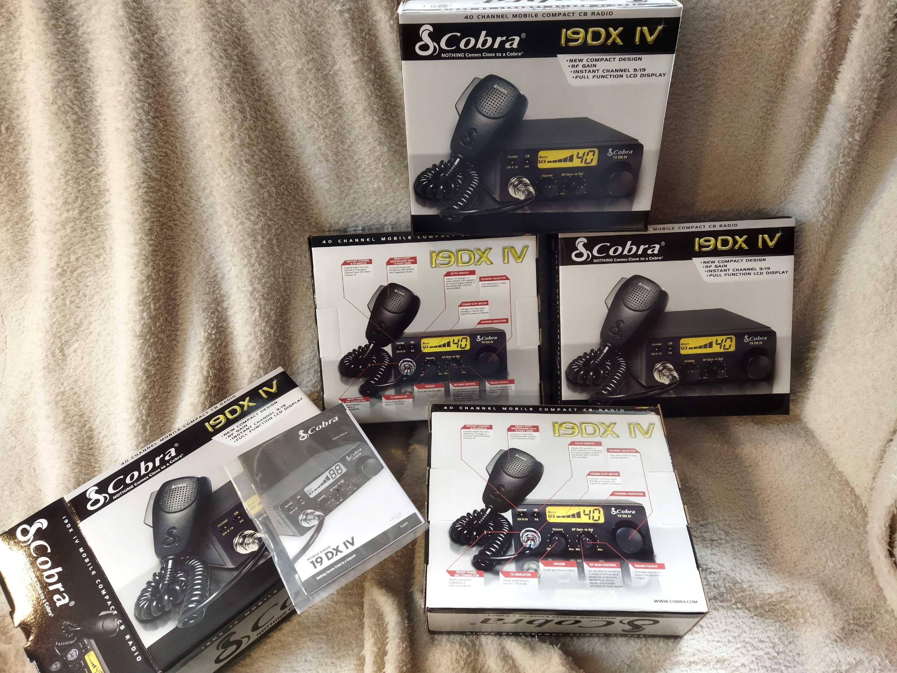 CB Radio Cobra 19DX Nowe, Gwarancja