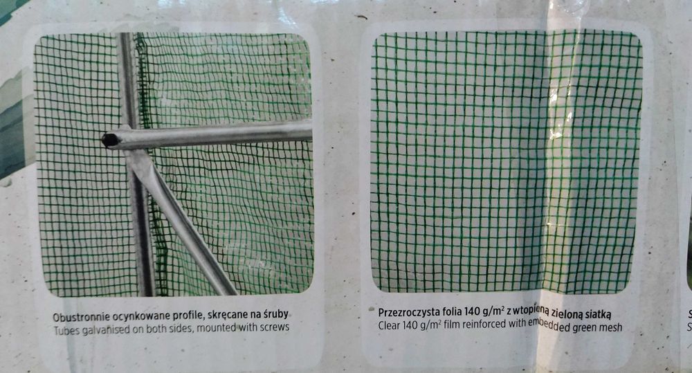 TUNEL foliowy ogrodowy SZKLARNIA - GARDENIC 2x3 6m2 NOWY