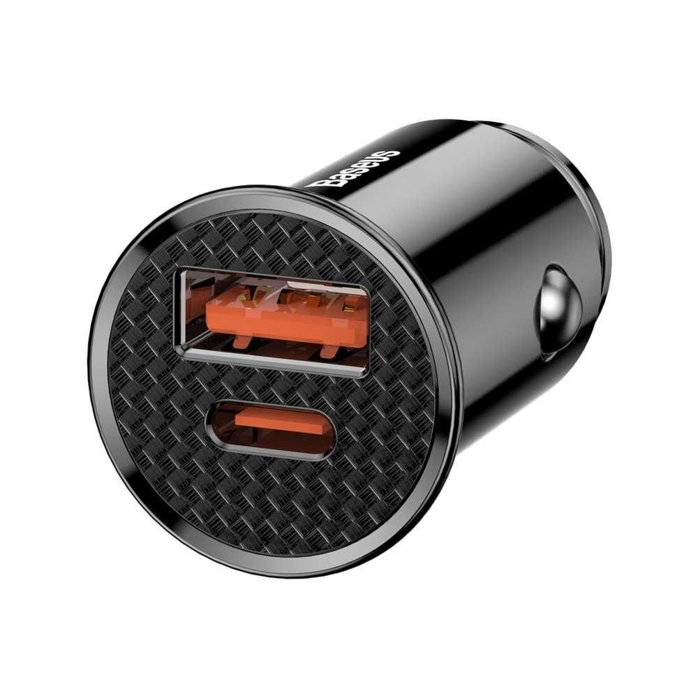 Baseus Szybka Ładowarka samochodowa 30W USB USB-C typ C Samsung iPhone
