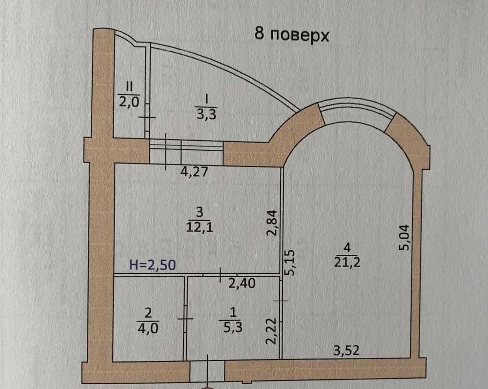 1-к. квартира 48 м2 з балконом в р-ні Східний за вул. Довженка